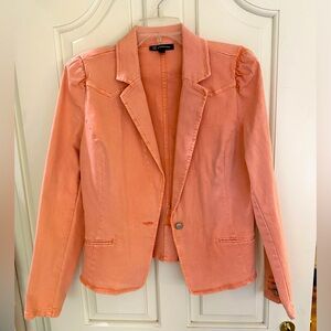 INC Pink Denim Blazer L NWT